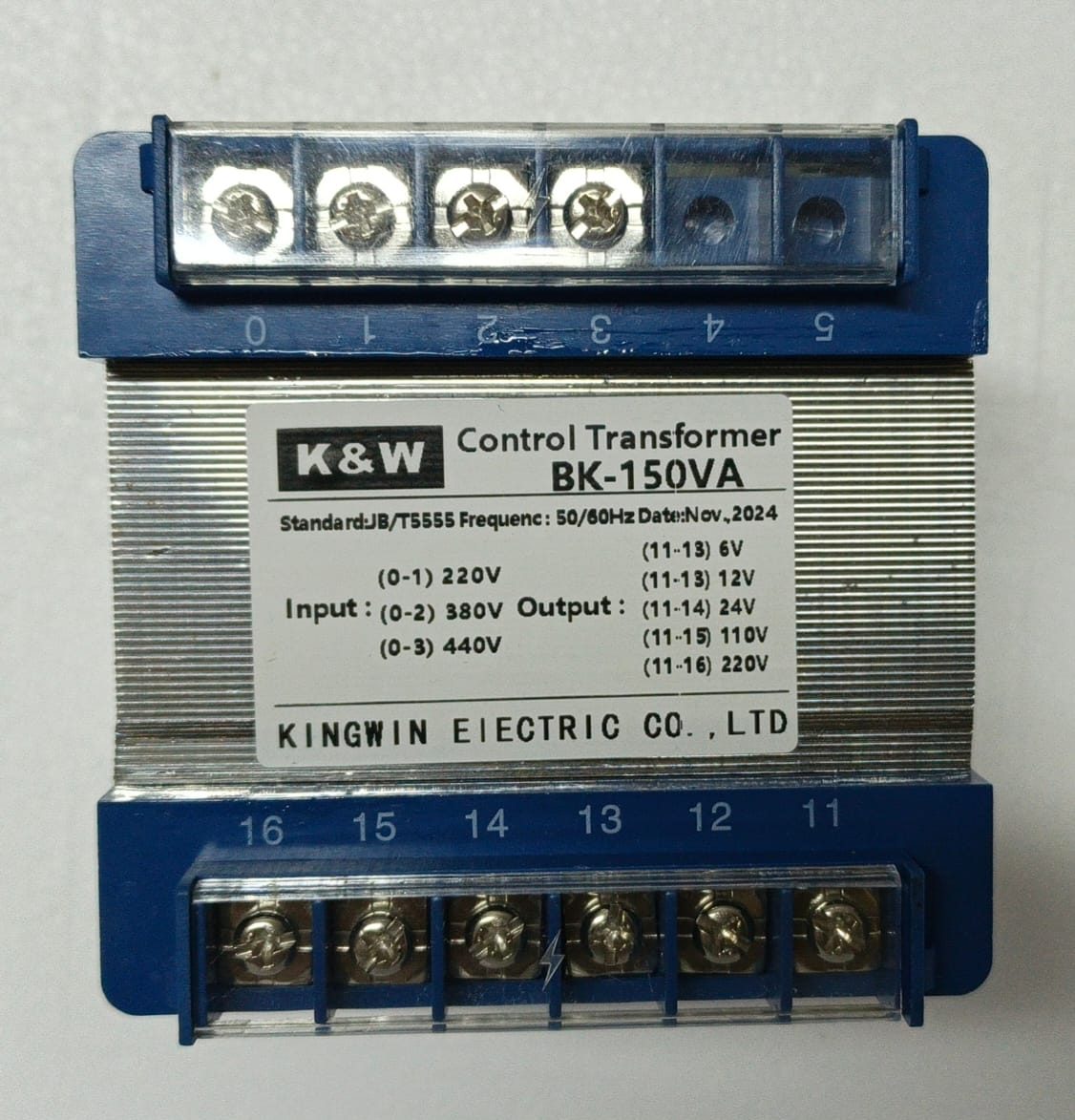 K&W Control Transformer BK-150 VA