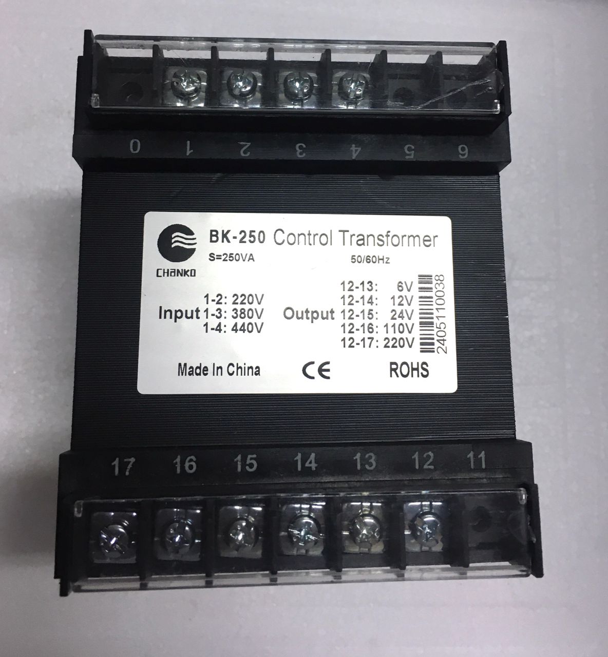 BK-250 Control Transformer 380V 440V