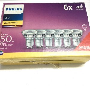 Philips LED GU10 4.6W Warm White x6